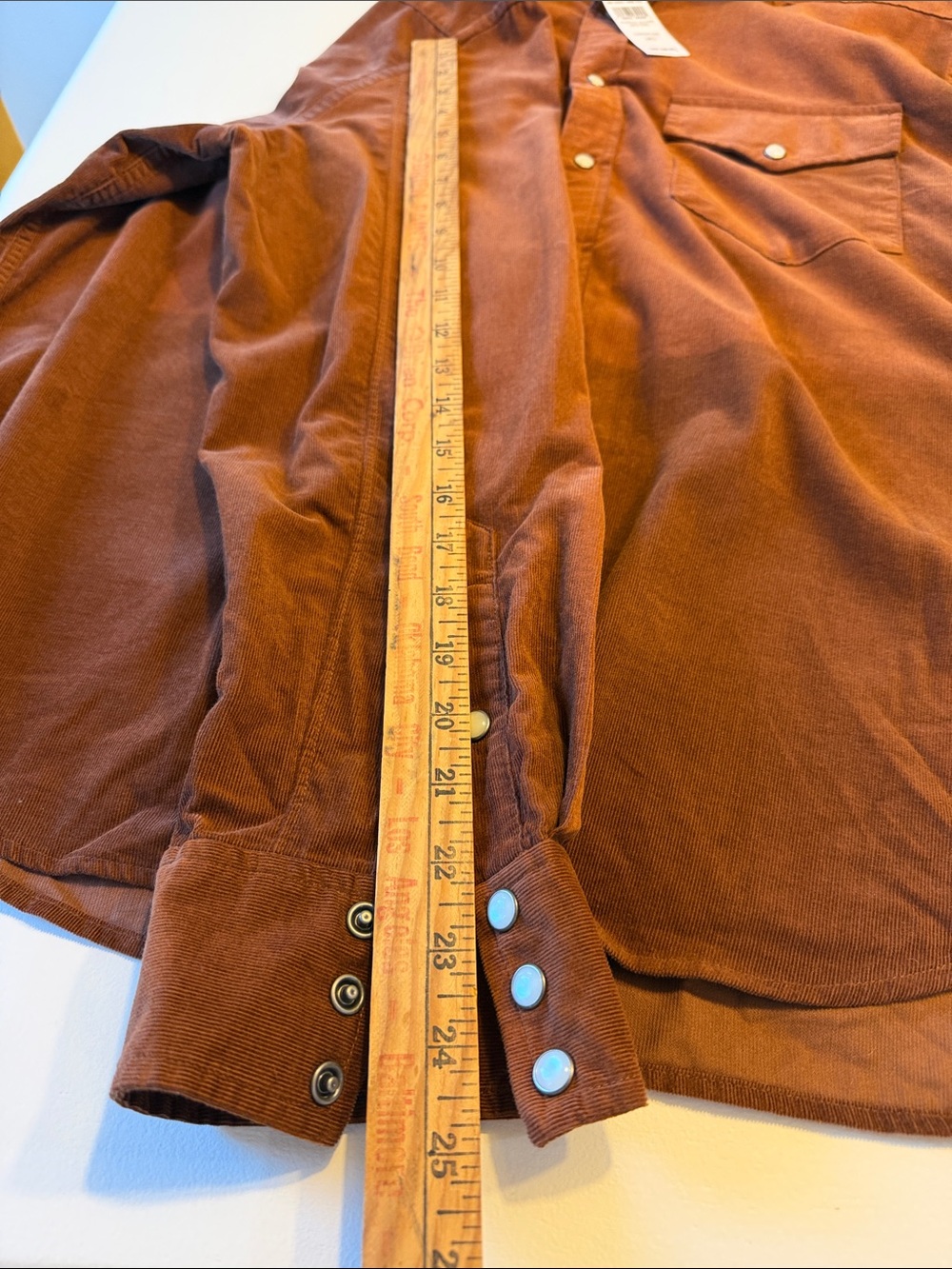 Todd Snyder Coppertone  Cord Western Shirt Sz L.  NWT - Picture 10 of 10